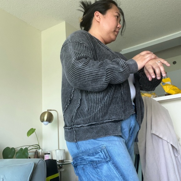 Lennox Cardi- Acid Wash Cardigan - Picture 6 of 13